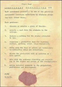 1970 Drama Assessment