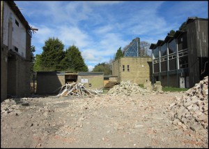 View of the Student Centre after demolition of the remainder of the Science Block