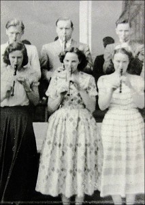 In the 1950s all students were encouraged to learn to play the recorder. Image by Elsie Hutchinson (nee Williams).