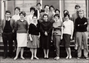 Drama Students with Miss Dunn - 1961